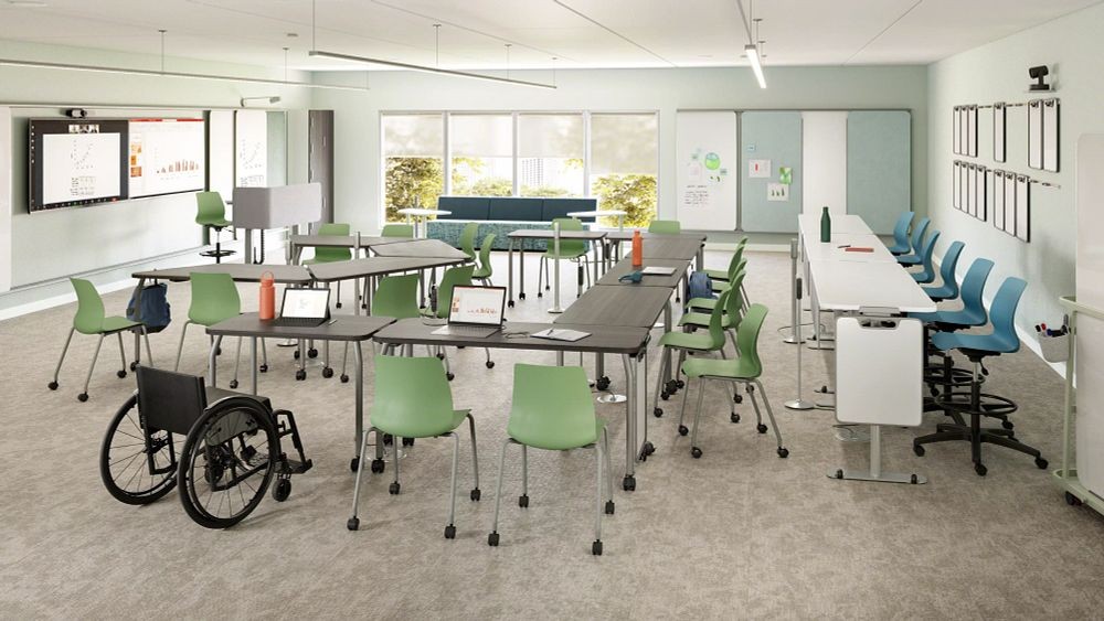 Modern classroom environment.